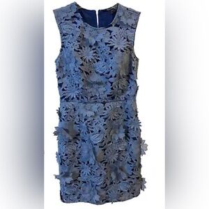 French Connection Cornflower Blue Sleeveless Floral Dress